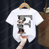 Summer Minnie Letter A B C D Children T-shirt Kawaii Disney T Shirt-TB00934-Veeddydropshipping